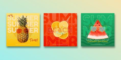 Flat summer instagram posts collection w... | Premium Vector #Freepik #vector #summer #social-media #instagram #flat-design Beach Social Media Design, Summer Social Media Design, Summer Puzzle, Summer Safety, Social Campaign, Summer Campaign, Nature Instagram, Cosmetics Photography, World Environment Day