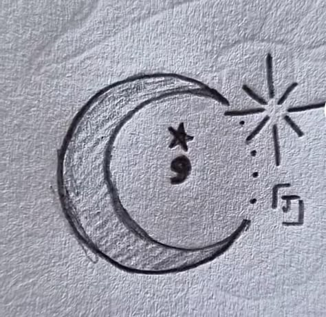 Easy Moon Drawing, Cute Lil Doodles, Star Drawing, Lil Doodles, Dibujo Simple, Ink Doodles, Sharpie Tattoos, Hand Doodles, Easy Doodle