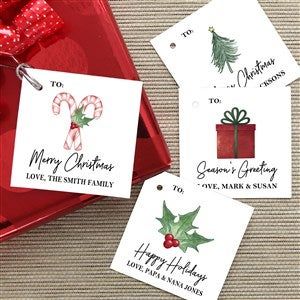 Christmas Gift Tags Stampin Up, Library Christmas, Tags Stampin Up, Christmas Season Greetings, Personalization Mall, Work Holiday Party, Birthday Gift Tags, Merry Christmas Greetings, Christmas Icons