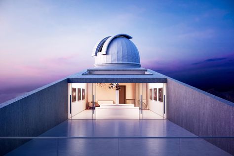 Kyriakos Tsolakis Architects has won planning permission for an astronomy centre on top of a Cyprus mountain, which will give information to NASA Astronomical Observatory Architecture, Star Observatory, Astronomy House, Astronomy Design, Space Observatory, Astronomical Observatory, World Architecture Festival, Floating City, New Architecture