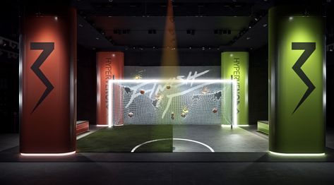 Football Stage Design, Football Activation, Football Factory, Fashion Store Design, Bar Mitzvah Party, Football Decorations, Hockey Sticks, Chelsea Football Club, Chelsea Football