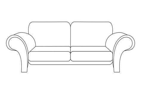 Sofa Illustration Vector, Sofa Illustration, Room Vector Illustration, Living Room Vector, Logo Foto, Vector Line Art, Sofa For Living Room, Vector Line, Line Art Design