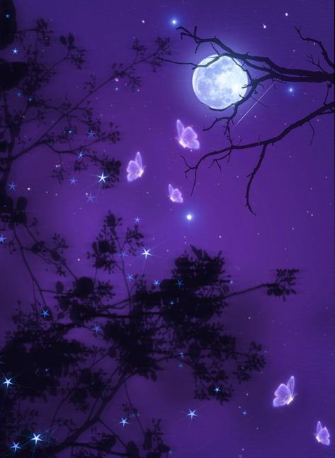 #Moon 🌙 #Butterflies 🦋 #Purple #PurpleAesthetic #Neon #Night #Noche #Myedit #Morado #Mariposas #Arboles #Trees #Gaby298 #freetoedit Butterflies Purple, Purple Butterfly Wallpaper, Purple Aesthetic Background, Dark Purple Wallpaper, Iphone Wallpaper Aesthetic, Purple Flowers Wallpaper, Carpet Ideas, Wallpaper Iphone Wallpaper, Dark Purple Aesthetic