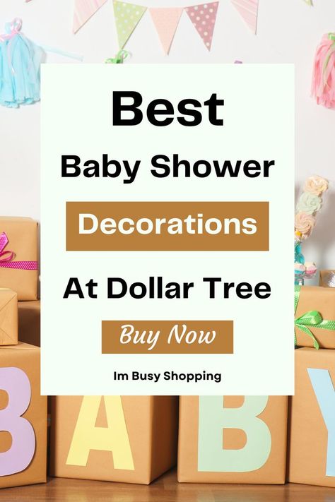 Throw a Baby Shower on a Budget with Dollar Tree! Dollar Tree Baby Shower Decorations, Baby Shower Dollar Tree, Baby Shower On A Budget, Shower On A Budget, Planning A Baby Shower, Dollar Tree Decor, I'm Busy, Baby Shower Planning, Dollar Store Diy