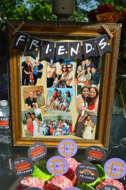 Friends Themed Birthday Gifts, Friends Theme Bday Party, Friends Party Theme Ideas Diy, Friends Theme Decorations, Birthday Party Friends Theme, Friends Themed First Birthday, 40th Birthday Friends Theme, Friends Themed Party Birthday Ideas, Friends Themed Gifts