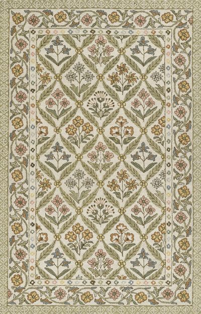 Birch Lane™ Alice Area Rug | Birch Lane Rug Layouts, Rugs Layout, Cottagecore Interior, English Country Design, Contemporary Lodge, Rugs Direct, Momeni Rugs, Entry Rugs, Hand Tufted Rug