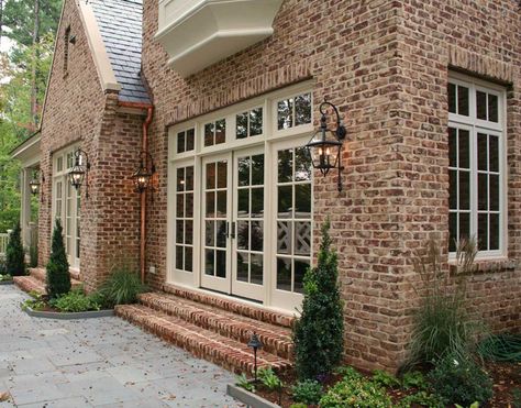 Clay Brick - Nitterhouse Masonry  Any idea of color? Brick House Exterior Colors Schemes, Brick And Siding Exterior, Home Exterior Colors Schemes, Pavers Patio, Exterior Siding Options, Red Brick House Exterior, Red Brick Exteriors, Sandstone Pavers, Brick Projects