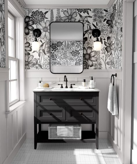 Traditional powder room ideas