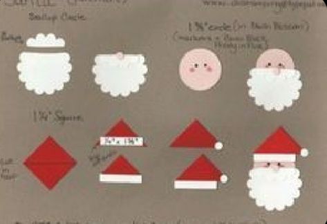 Scrapbook Punches, Paper Punch Art, Punch Art Cards, Christmas Punch, Craft Punches, Navidad Diy, Paper Punch, Santa Clause, Punch Art