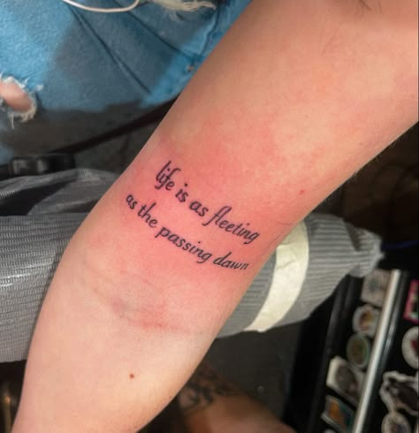 Life Is As Fleeting As The Passing Dawn Tattoo, Condemned Zach Bryan Tattoo, Tiny Zach Bryan Tattoos, Zach Bryan Tattoo Matching, Dawns Zach Bryan Tattoo, Dawns Tattoo Zach Bryan, She’s Alright Zach Bryan Tattoo, Western Lyric Tattoos, Zach Bryan Matching Tattoos