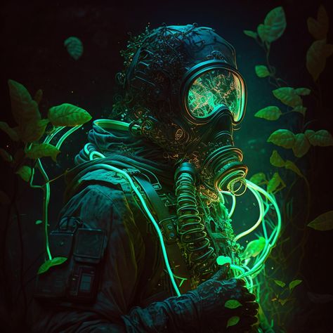 Nuclear Gas Mask, Radiation Aesthetic, Radioactive Art, Biohazard Aesthetic, Radioactive Wallpaper, Radioactive Aesthetic, Radio Active, Not Wallpaper, Green Mask