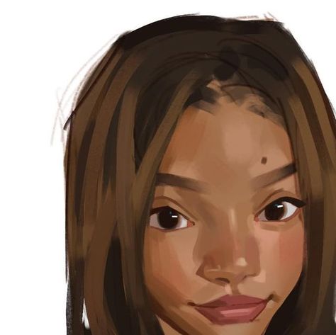 ✿ LIKELI ✿ on Instagram: "A 2hr study of Halle Bailey, where I attempted a more painterly approach. It was weird not having detailed lines to work with, but I’m satisfied with the results! 🤍 #digitalart #procreate" Likelihood Art, Digital Portrait Art, Black Art Pictures, Cute Art Styles, Sketchbook Art Inspiration, Art Block, Art Inspiration Drawing, Funky Art, Art Drawings Sketches