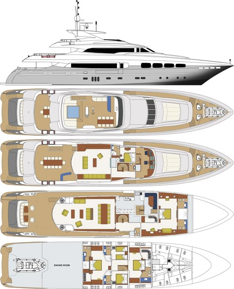 Yacht Layout, Yacht Drawing, Ship Deck Plans, Yacht Flooring, Ship Deck, Yacht Luxury, Big Yachts, Houseboat Living, Yacht Interior Design