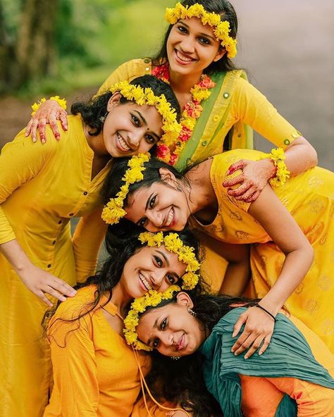 ZoWed on Instagram: “Haldi - unquestionably the most fun event of your wedding! Check out some of our favourite haldi shots that we spotted…” Haldi Pics, Haldi Shoot, Haldi Photos, Haldi Pose, Haldi Poses For Bride, Haldi Photography, Haldi Ideas, Haldi Bride, Haldi Poses