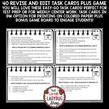 Your students will love this Revise and Edit Task Card Game for Cooperative Learning or Test Prep! Perfect activity for reviewing grammar skills or test prep. Perfect for use in small group, literacy stations, independently, and more. Writing Test Prep, Card Writing, Writing Test, Grammar Skills, Task Card, Literacy Stations, Set Game, Cooperative Learning, School System