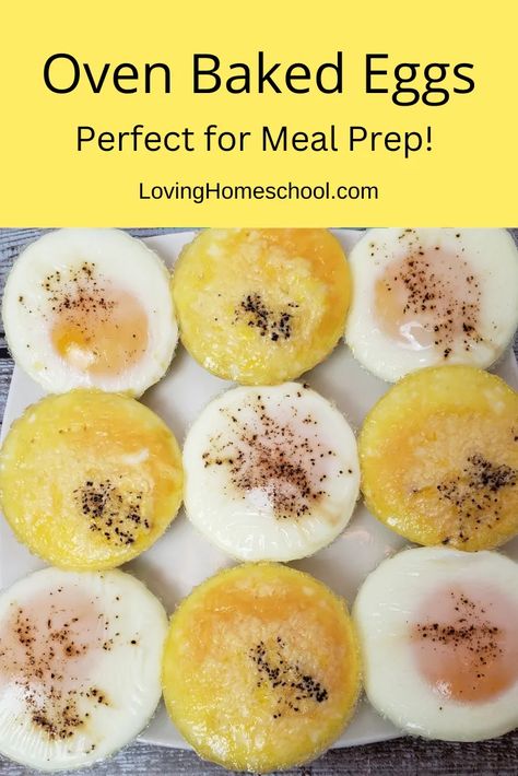 Oven Baked Eggs; How to cook eggs in the oven; Make your mornings quick and easy with your eggs ready to warm and go! #Keto #LowCarb #LCHF #KetoDiet #MyProductiveBackyard #glutenfree #ketogenicdiet #lowcarbhighfat #ketomealprep #lowcarbmealprep #eggs #howtocookeggsinoven #breakfastmealprep #breakfast How To Cook Eggs In The Oven, Cook Eggs In Oven, How To Microwave Eggs, Oven Eggs, Atkins Breakfast, Eggs In The Oven, Oven Baked Eggs, Eggs In Oven, Coddled Eggs