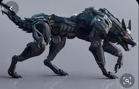 Mechanical Animals, Robot Dog, Robot Animal, Arte Robot, Robot Design, Robot Art, Robots Concept, Black Wolf, Robot Concept Art