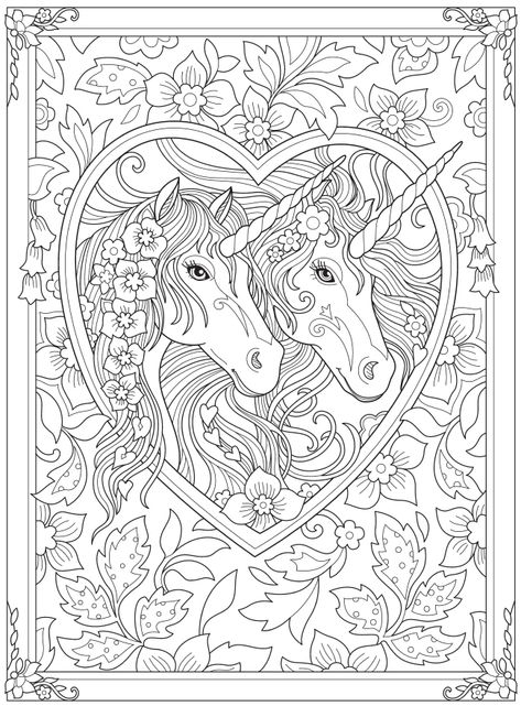 Unicorn Coloring Pages For Kids, Dover Coloring Pages, Free Adult Coloring Printables, Marjorie Sarnat, People Coloring Pages, Adult Colouring Printables, Love Coloring Pages, Dover Publications, Free Adult Coloring Pages