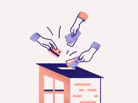 Fundraising Illustration, Funding Illustration, Real Estate Illustration, Money Illustration, Video Resume, Illustration Process, Crowd Funding, Website Illustration, Love Drawings