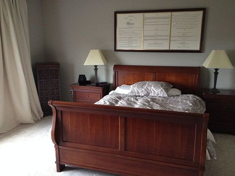 Updating a 15 year old bedroom set Dark Cherry Furniture, Cherry Bedroom Set, Matching Bedroom Furniture, Cherry Wood Bedroom, Cherry Bedroom Furniture, Matching Bedroom Set, Cherry Bedroom, Old Bedroom, Dark Bedroom Furniture