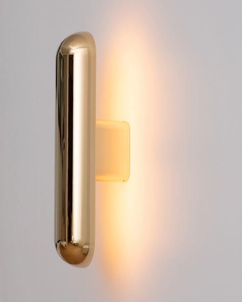 Gélule Sconce - Ozone Light Joseph Dirand, Gel Capsules, White Alabaster, Wall Lighting Design, Aluminium Design, Decorative Lighting, Pale Gold, Gold Mirror, Lighting Collections