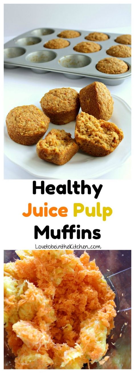 Healthy Juice Pulp Muffins - Love to be in the Kitchen Juice Pulp Muffins, Pulp Muffins, Juicer Pulp Recipes, Taco Spices, Juice Pulp Recipes, Carrot Muffin, Pulp Recipe, Vegan Queso, Muffins Healthy