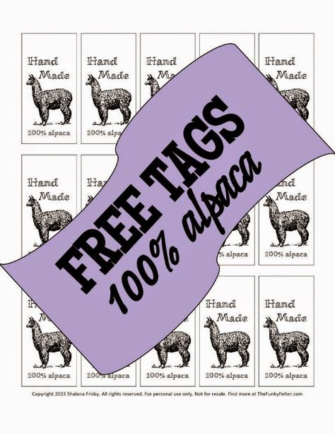 free hand made 100 percent alpaca hang tags or labels for fiber crafts Alpaca Yarn Projects, Alpaca Facts, Farm Facts, Alpaca Fleece, Owl Clip Art, Digital Paper Free, Free Tag, Fiber Crafts, Alpaca Farm