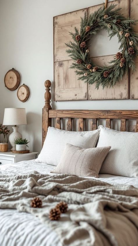 20 Best Decorations For A Cozy Christmas Bedroom Christmas Bedroom Ideas Cozy, Cozy Winter Bedroom Ideas, Cozy Christmas Bedroom, Christmas Bedroom Decor Ideas, Winter Bedroom Decor, Christmas Bedroom Decor, Holiday Bed, Elegant Decorations, Tree Branch Decor