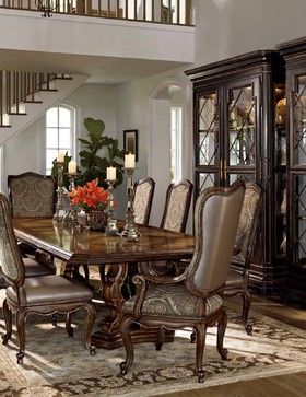 Cherry Dining Room, Formal Dining Room Sets, Dining Room Furniture Sets, Set Meja Makan, Dining Room Table Set, Pedestal Dining Table, Dining Room Set, Extendable Dining Table, Side Chairs Dining