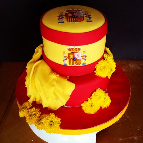 Spain cake. Spain Cake, Spanish Cake, Soccer Birthday Cakes, Cake Frosting Recipe, Soccer Birthday, Cake Bakery, Birthday Cake Recipe, Cake Frosting, Bakery Cakes