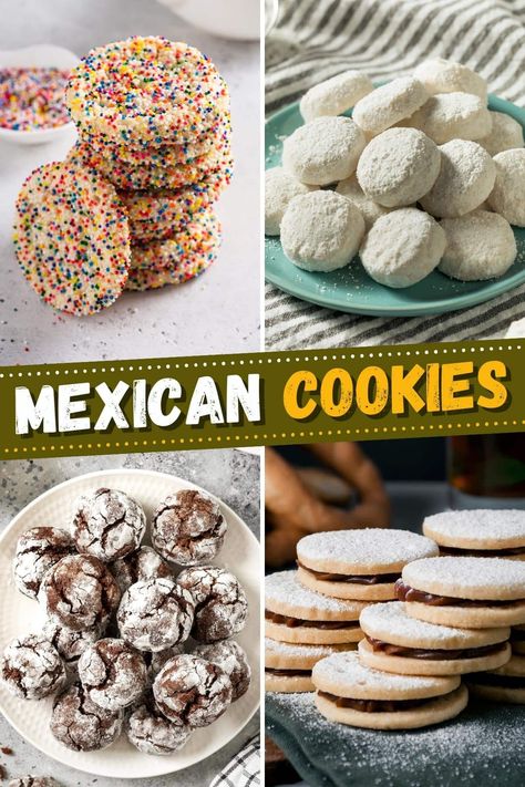 Deserts Recipes Mexican, Cinco De Mayo Baked Goods, New Mexican Desserts, Latin American Cookies, Traditional Spanish Recipes Desserts, Mexican Inspired Cookies, New Mexico Desserts, Philippine Cookies, Encanto Inspired Food