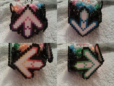 Kandi Cuff Patterns, Kandi Necklace, Diy Kandi Bracelets, Perler Creations, Diy Kandi, Kandi Kid, Kandi Cuff, Kandi Patterns, Kandi Bracelets