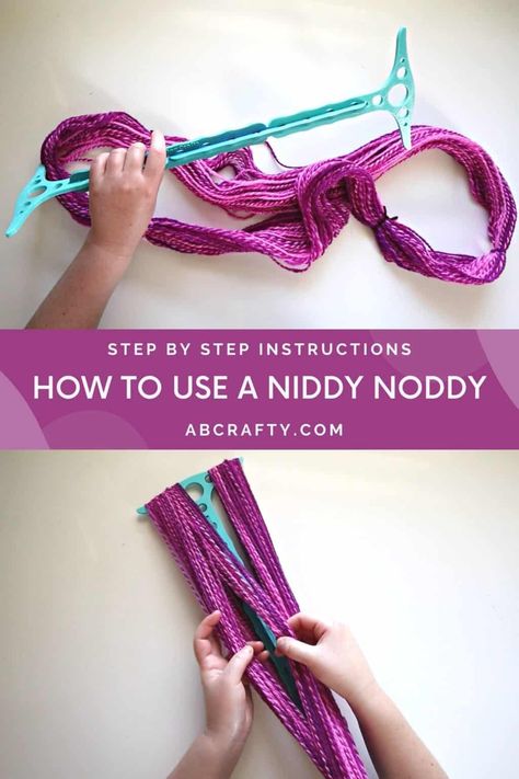 Niddy Noddy Guide - How to Make a Hank and Measure Yarn - AB Crafty Spinning Yarn Drop Spindle, Handspun Yarn Projects, Knitting Knowledge, Niddy Noddy, Yarn Projects Crochet, Memorial Beads, Knitting & Crochet Tools, Yarn Project, Spinning Wool