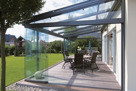 Open Glass Rooms - Eden Verandas Patio Roofs, Glass Rooms, Garden Walkways, Canopy Ceiling, Canopy Garden, Canopy Glass, Room Extensions, Sunroom Designs, Retractable Canopy