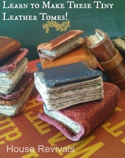 House Revivals: Make These Easy Mini-Book Pendants! Book Binding Old Books, Old Book Crafts Diy, Diy Mini Book Tutorials, Tiny Books Diy, How To Make A Mini Book, Diy Mini Books, Mini Books Diy, Artist's Book, Old Book Crafts