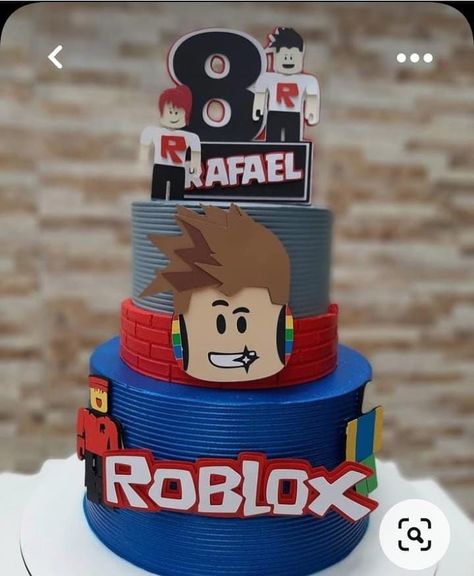 Roblox Birthday Cake, Roblox Studio, Robot Birthday Party, Red Birthday Party, Roblox Cake, Superhero Cake, Roblox Gifts, 10th Birthday Parties, Boy Birthday Cake