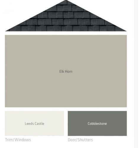 Rental Charcoal Grey Roof House Colors, Charcoal Roof House Colors, Outside House Colors, Outside Paint, Black Roof, Color Combinations Paint, Exterior House Paint Color Combinations, Exterior House Color, Pintura Exterior