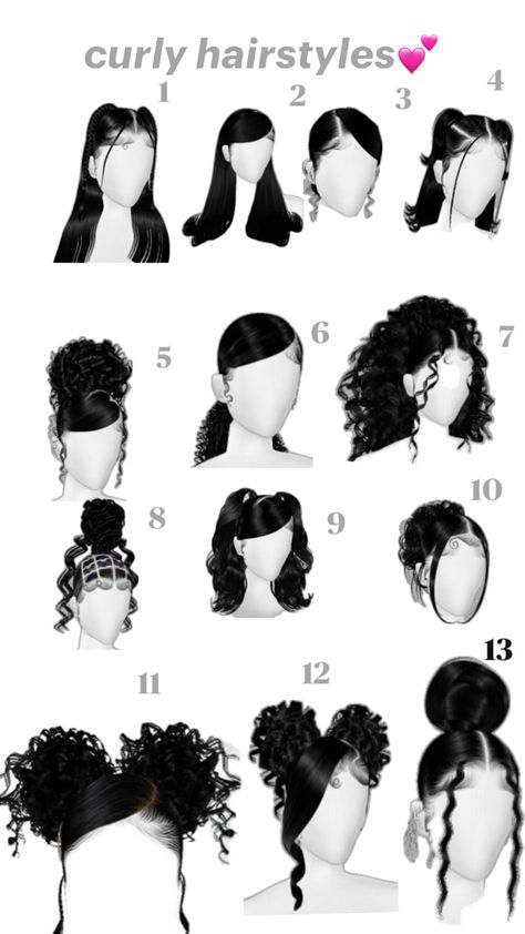 🐣 Coily Hairstyles, Hairstyles With Curled Hair, Curly Hair Advice, Perfect Curly Hair, Quick Curly Hairstyles, Cute Hairstyles For School, Mixed Curly Hair, Easy Hairstyles For Thick Hair, Hair Inspiration Long