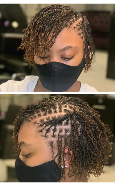 Sister Locs On Short Hair, Microloc Hairstyles, Short Twists Natural Hair, Microlocs Hairstyles, Sisterlocks Styles Updo, Grey Hair Braids, Micro Braids Styles, Short Dreadlocks Styles, Micro Braids Hairstyles