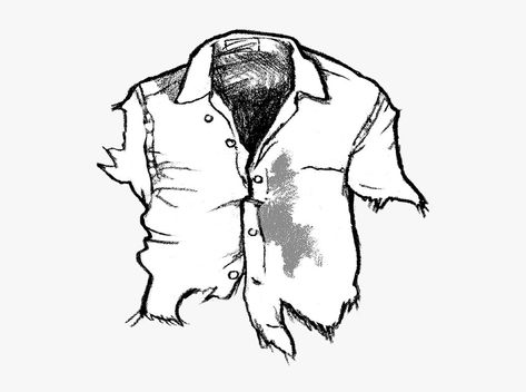 Anime Torn Clothes, Shredded Clothes Drawing, Worn Out Clothes Drawing, How To Draw Torn Fabric, Ripped Fabric Drawing Reference, How To Draw Torn Clothes, Rips In Clothing Drawing, Torn Clothing Reference, Drawing Ripped Clothes