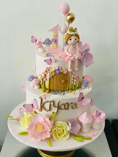 Happy Birthday Princess Cake, Fairy Princess Cake, Birthday Cake Models, Birthday Cake For Women Elegant, Fancy Birthday Cakes, Rapunzel Birthday Cake, Castle Birthday Cakes, Girly Birthday Cakes, Fairy Birthday Cake