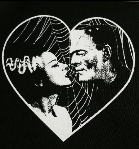 Frankenstein, A Heart, Black And White, White, Black