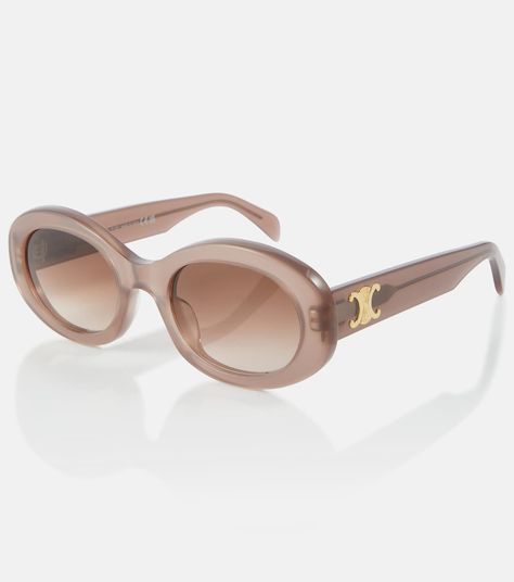 Oval Sunglasses in Brown - Celine Eyewear | Mytheresa Celine Eyewear, Spring Bags, Brown Sunglasses, Luxury Eyewear, Oval Sunglasses, Luxury Sunglasses, Celine Sunglasses, Eyewear Fashion, Eyewear Accessories