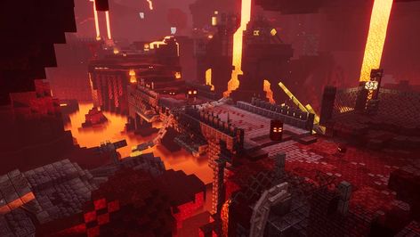 Aesthetic Minecraft Nether Base, Nether Castle Ideas, Nether Minecraft Aesthetic, Minecraft Nether Background, Minecraft Nether Themed Builds, Nether Portal Aesthetic, Minecraft Nether Village, Nether Minecraft Ideas, Nether Pathways Minecraft