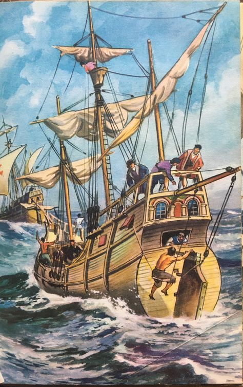 Age Of Discovery, Old Sailing Ships, Maritime Art, Elemental Magic, Old Boats, Ladybird Books, Italy Aesthetic, Pirate Life, Mini Comic