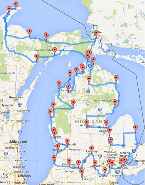 Gather some friends and prepare to see the best of Michigan... these communities are beautiful! Michigan Bucket List, Michigan Adventures, Michigan Road Trip, Road Trip Map, Michigan Wolverines Football, Michigan Vacations, Michigan Travel, State Of Michigan, Good Year