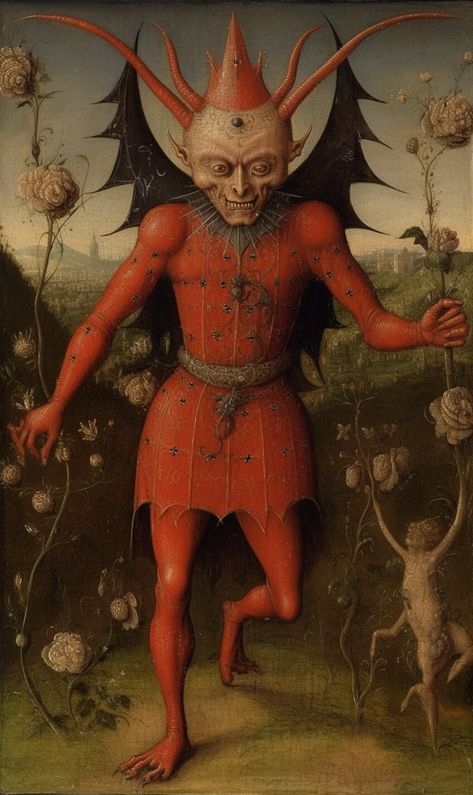 ArtStation - A middle ages grimoire demon Demon Artwork, Medieval Painting, Middle Ages Art, Medieval Artwork, Dune Art, Medieval Paintings, Devil Costume, Demon Art, Beautiful Castles