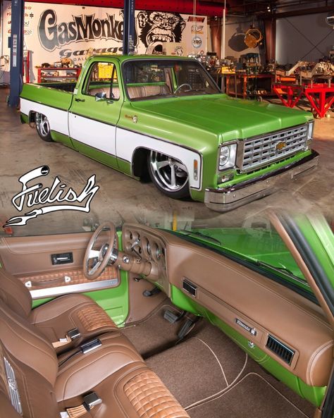 79 Chevy Truck, Square Body Chevy, Chevy Trucks Silverado, 72 Chevy Truck, Lowrider Trucks, Monkey Garage, Dropped Trucks, Gas Monkey Garage, Custom Cars Paint