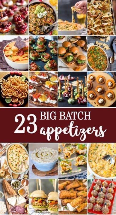 23 BIG BATCH APPETIZERS perfect for feeding a crowd on game day! The BEST appetizer recipes to feed lots of people while tailgating, especially perfect for the SUPERBOWL! Party Appetizers Easy Crowd Pleasers, Appetizers For A Crowd, Party Appetizers Easy, Best Appetizer, Best Appetizer Recipes, Cooking For A Crowd, Appetizers And Dips, Finger Food Appetizers, Holiday Appetizers