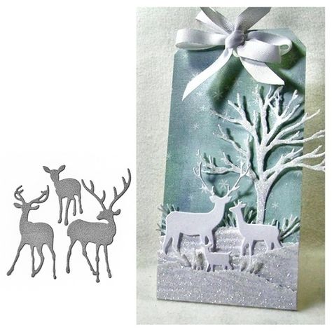 Stampers Anonymous Christmas, Deer Stencil, Diy Stamps, Packaging Diy, Metal Embossing, Embossing Stencils, Embossing Machines, Album Diy, Deer Design